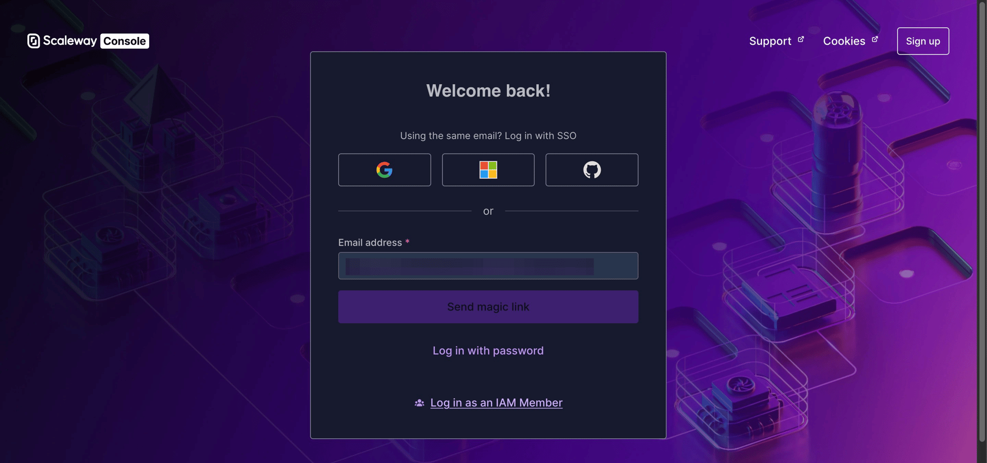 How to log into the Scaleway console for the first time as an IAM Member |  Scaleway Documentation